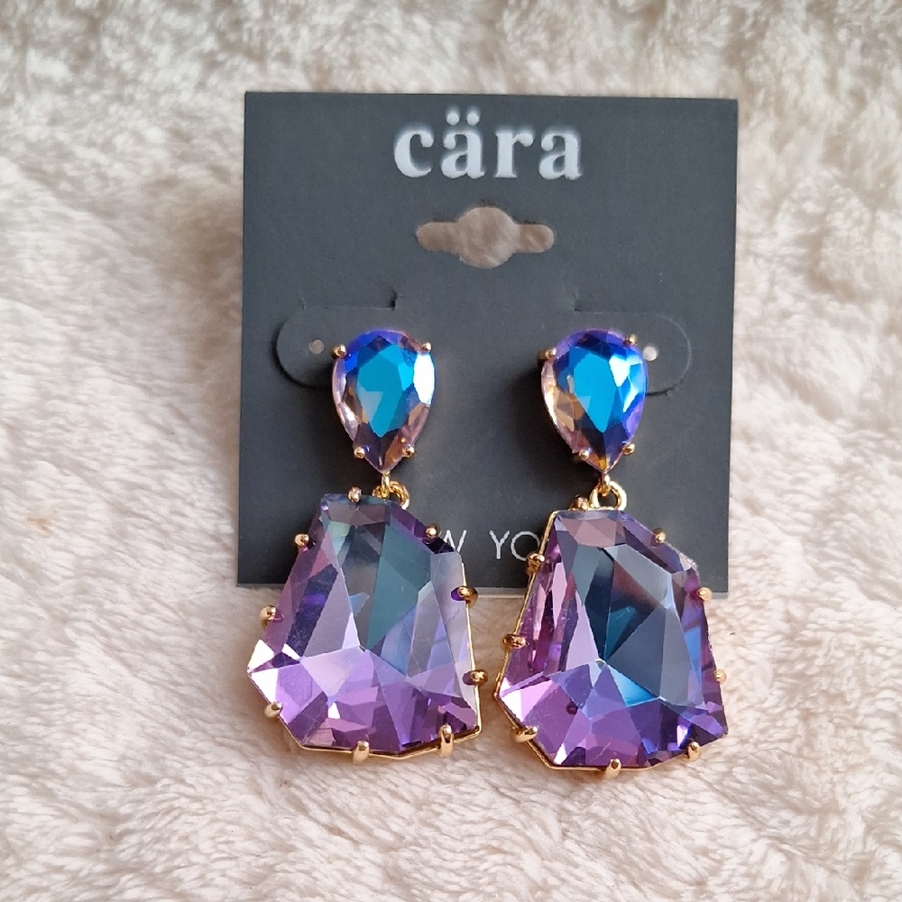 Cara Purple and Blue Gemstone Earrings